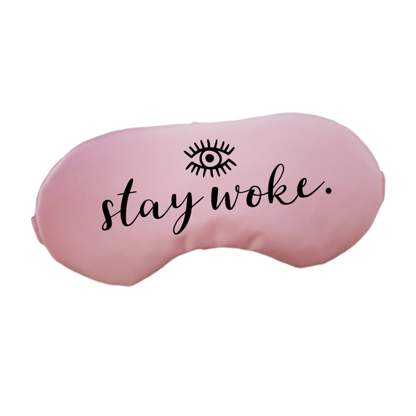 Satin "Stay Woke" Sleep Mask - Prim Aesthetics